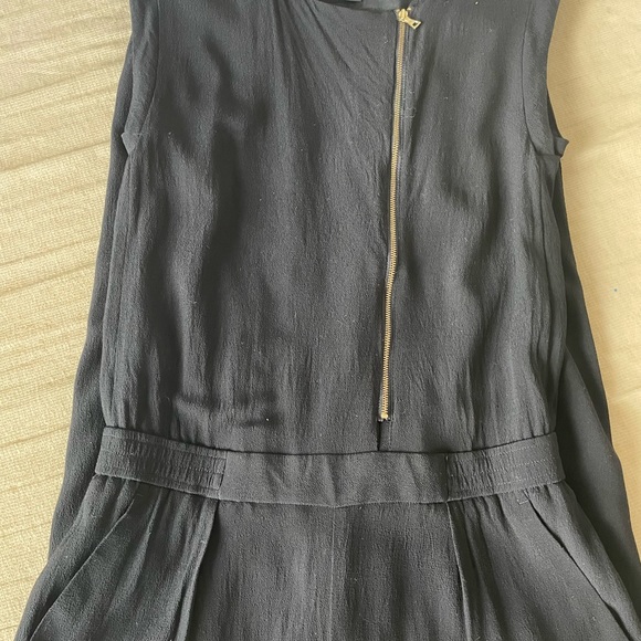 J Crew Asymmetric Zip Black Jumpsuit Sz 2P - Picture 5 of 8